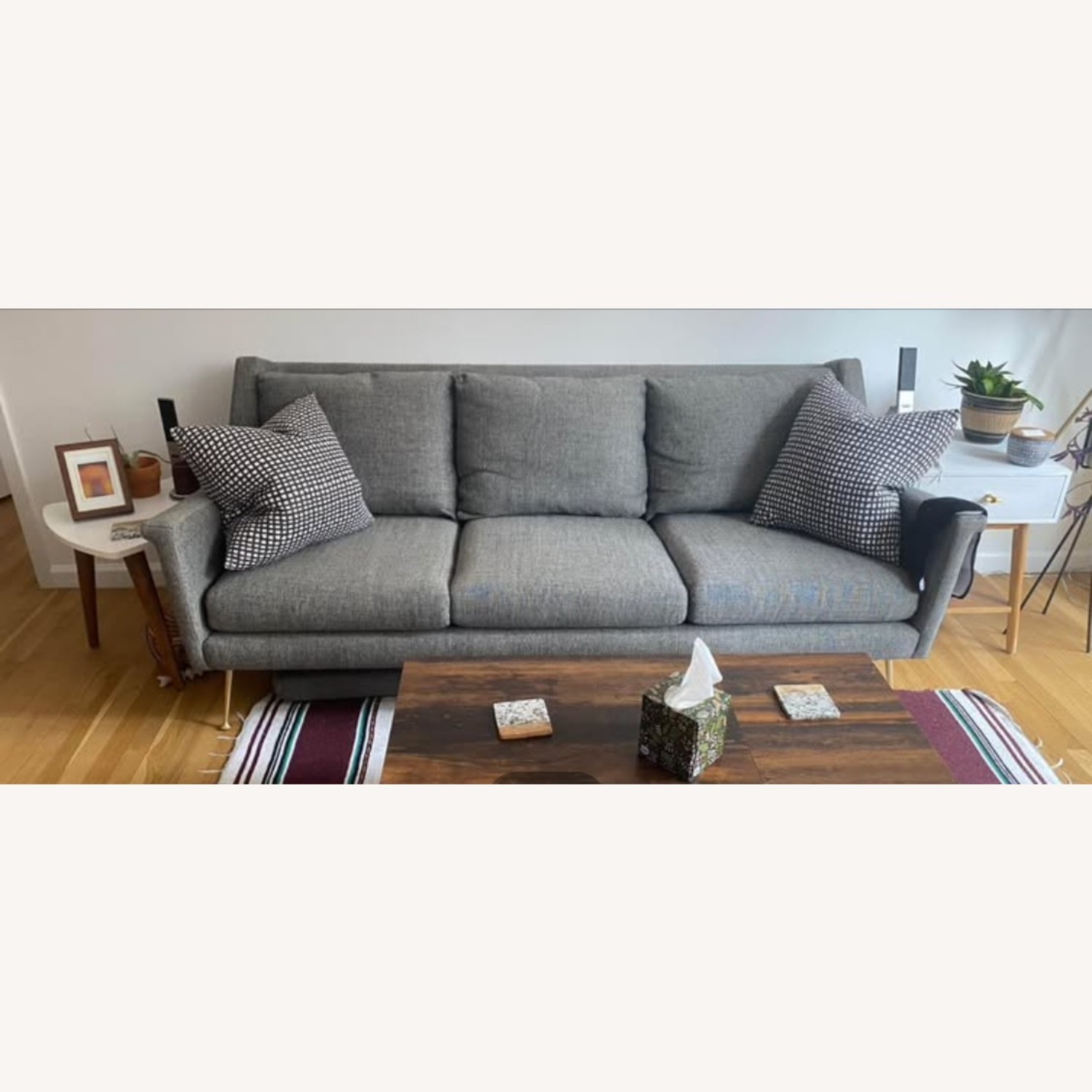 West Elm Grey Carlo Sofa - image-1