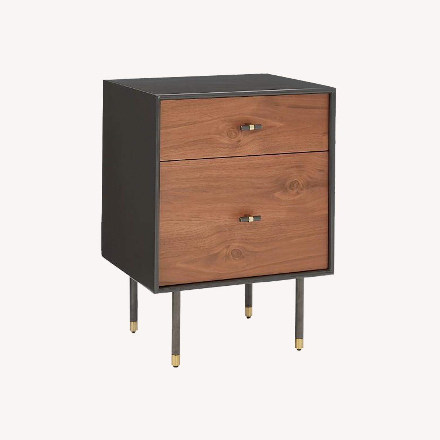 West Elm Lacquered Wood Modernist Nightstand - image-0