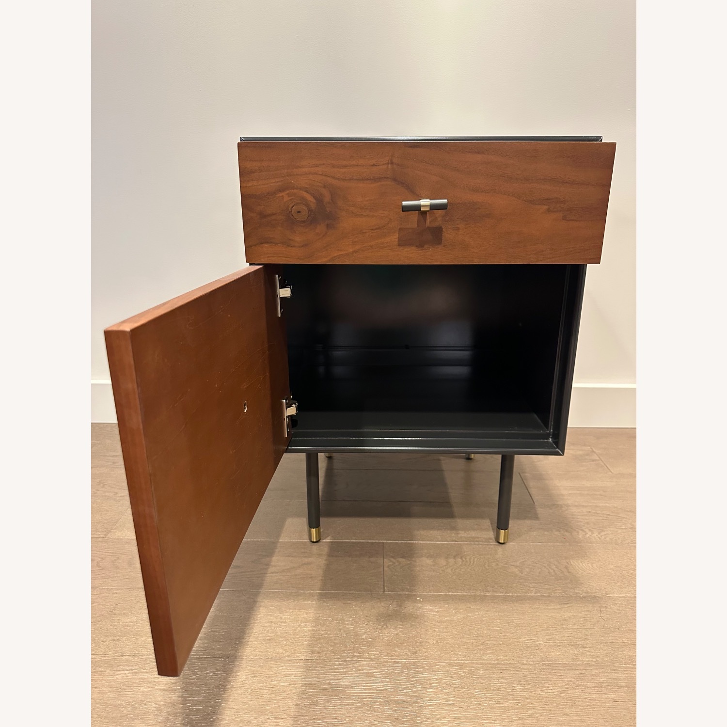 West Elm Lacquered Wood Modernist Nightstand - image-4
