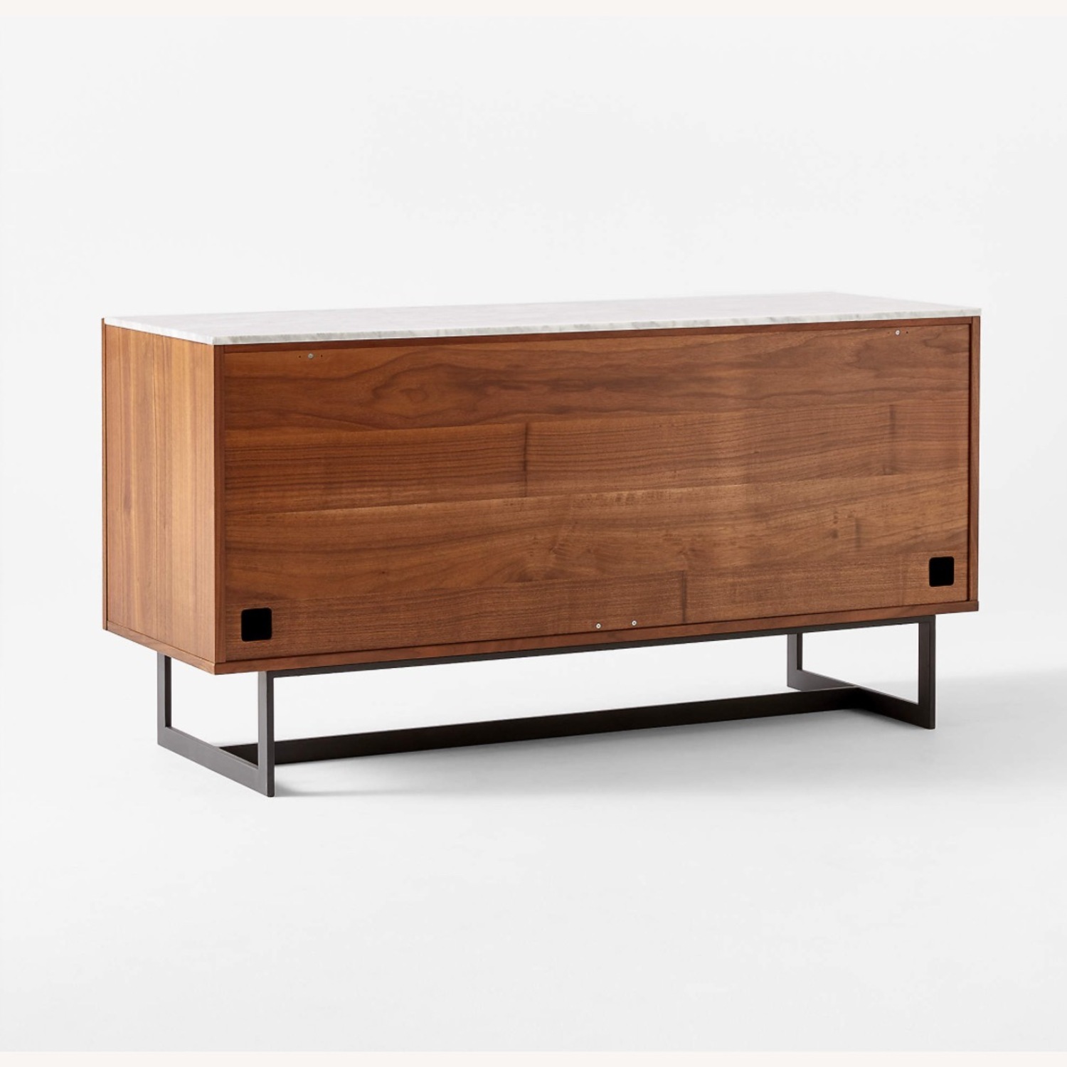 CB2 Suspend 57" Walnut Wood Media Console with White Marble Top - image-8