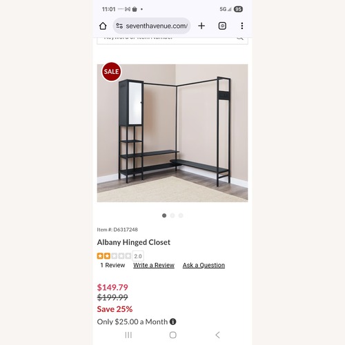 Used Albany Wardrobe for sale on AptDeco
