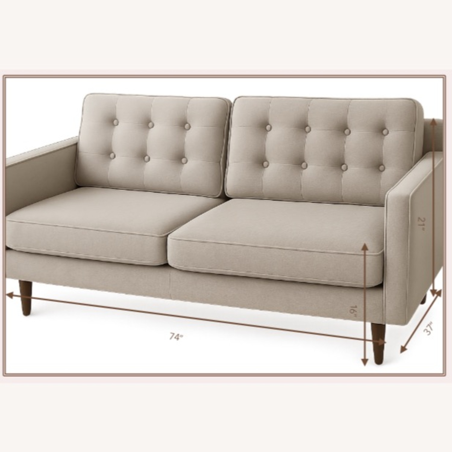 West Elm Light Gray Sofa - 3 Seats - image-2