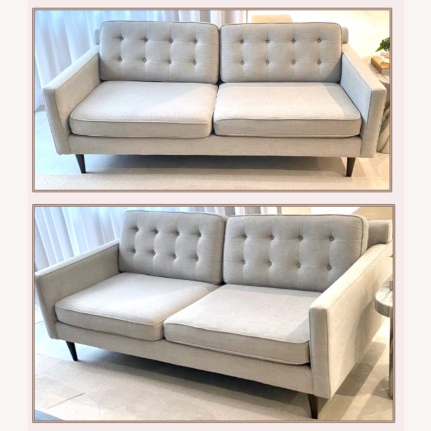 West Elm Light Gray Sofa - 3 Seats - image-1