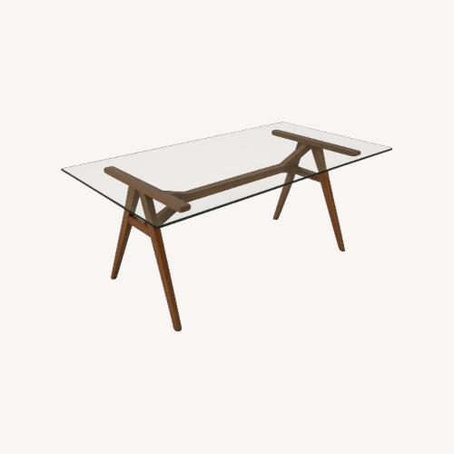 Used Jensen Glass Dining Table  for sale on AptDeco