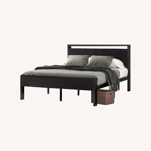 Used SHA CERLIN Black Oak Bed Frame  for sale on AptDeco