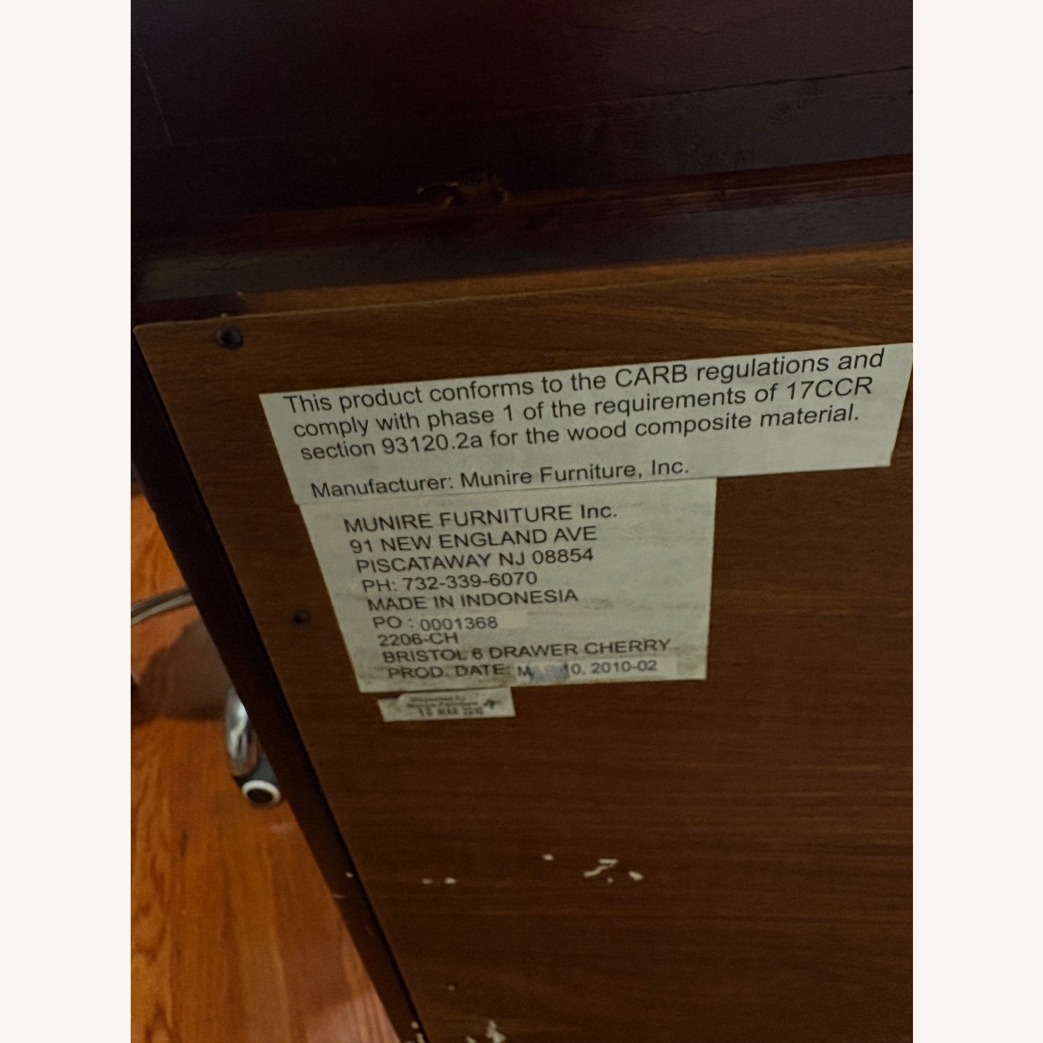 Munire Nursery Dresser Cherry Wood - image-6