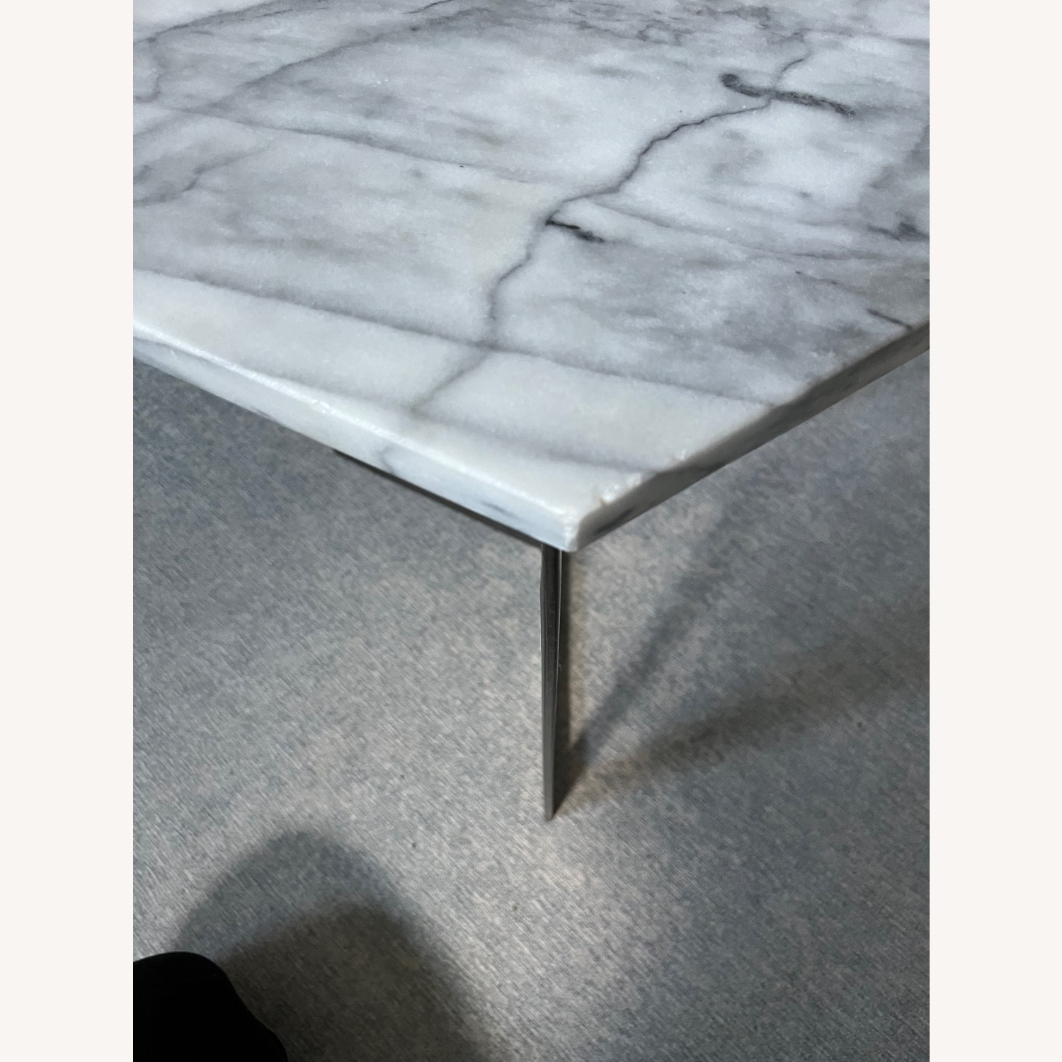 West Elm Marble and Steel Hexagon Side Table - image-8