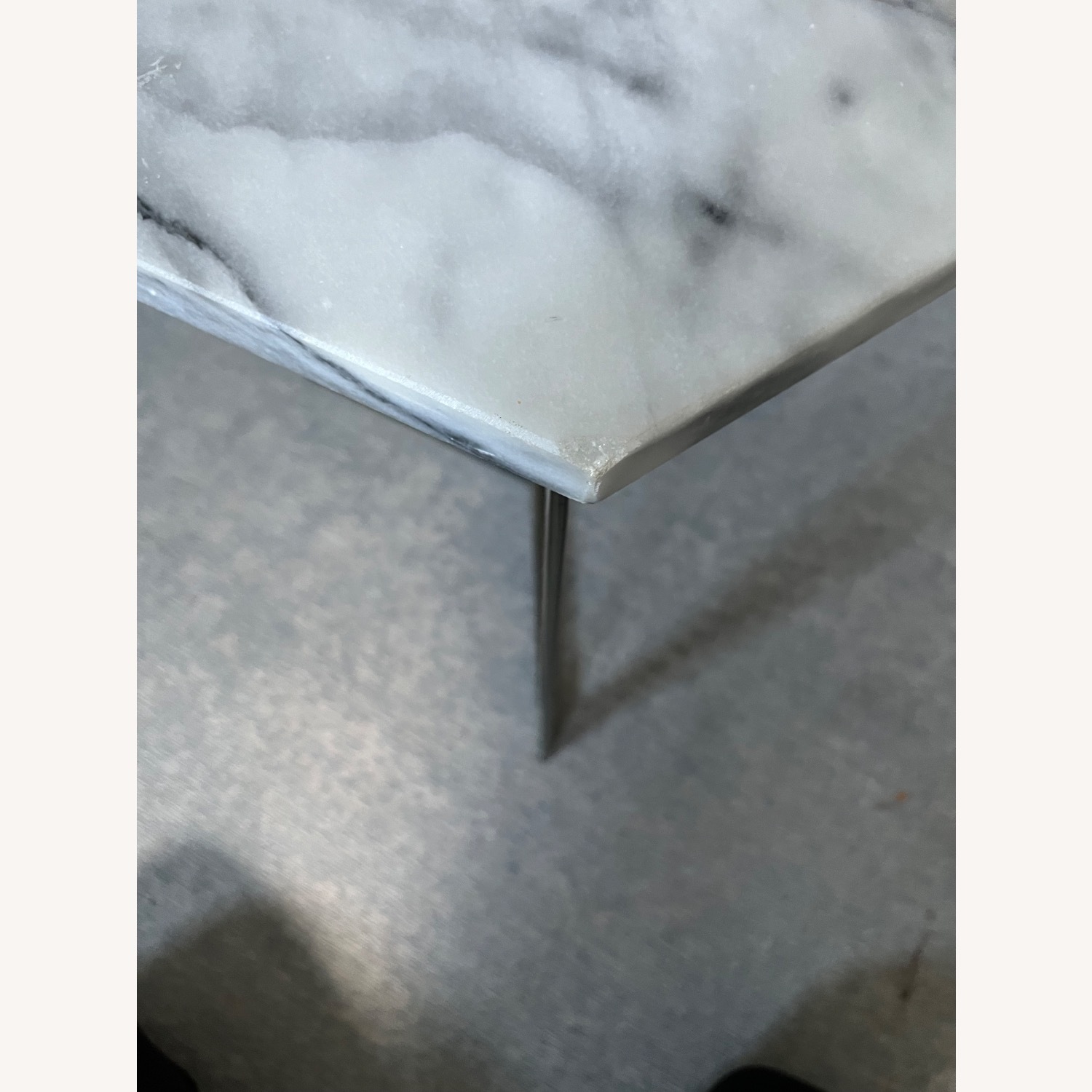 West Elm Marble and Steel Hexagon Side Table - image-6