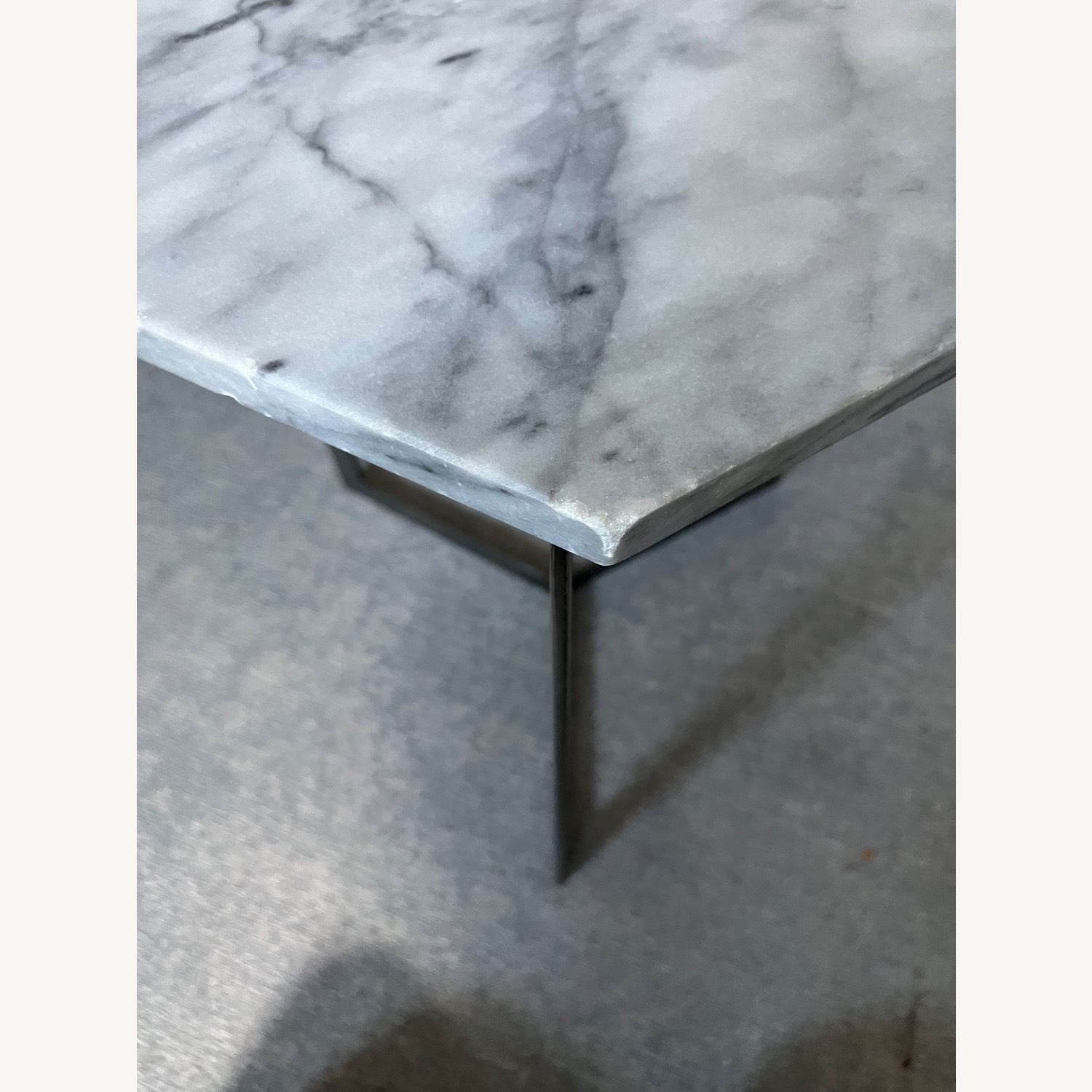 West Elm Marble and Steel Hexagon Side Table - image-4