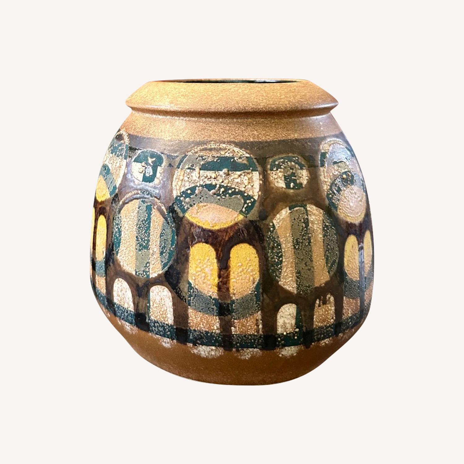 Vintage Israeli Lapid Pottery Vase – MCM - image-0