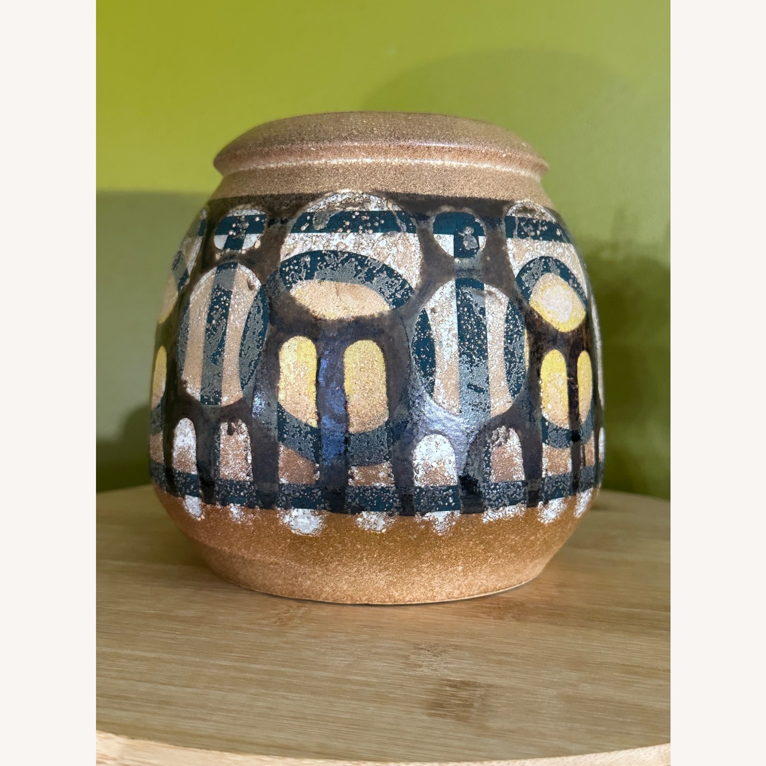 Vintage Israeli Lapid Pottery Vase – MCM - image-1