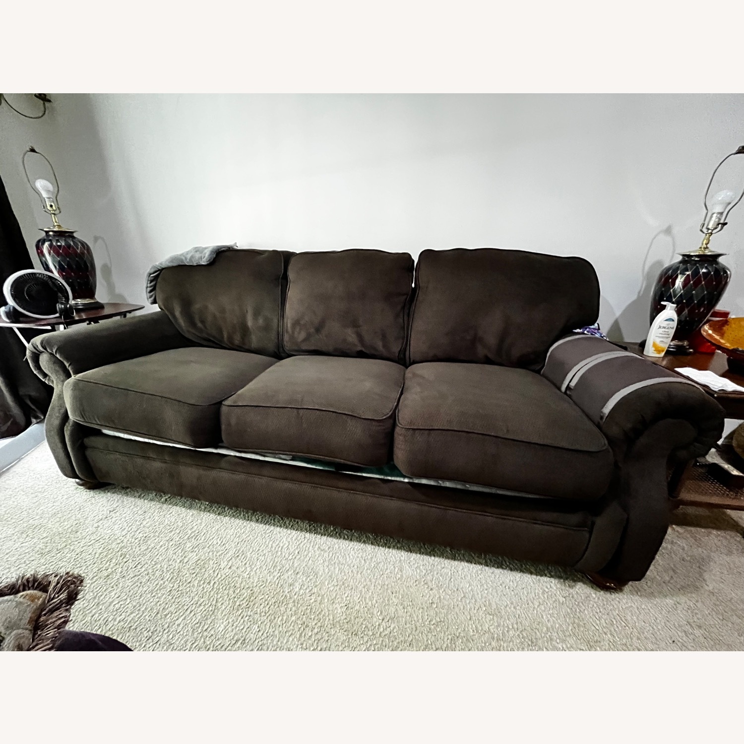 Dark Brown Soft Sofa - image-1