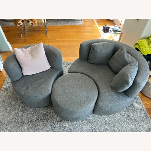 Used Custom Luxury Grey Couch for sale on AptDeco