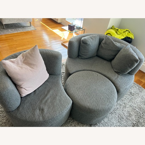Used Custom Luxury Grey Couch for sale on AptDeco