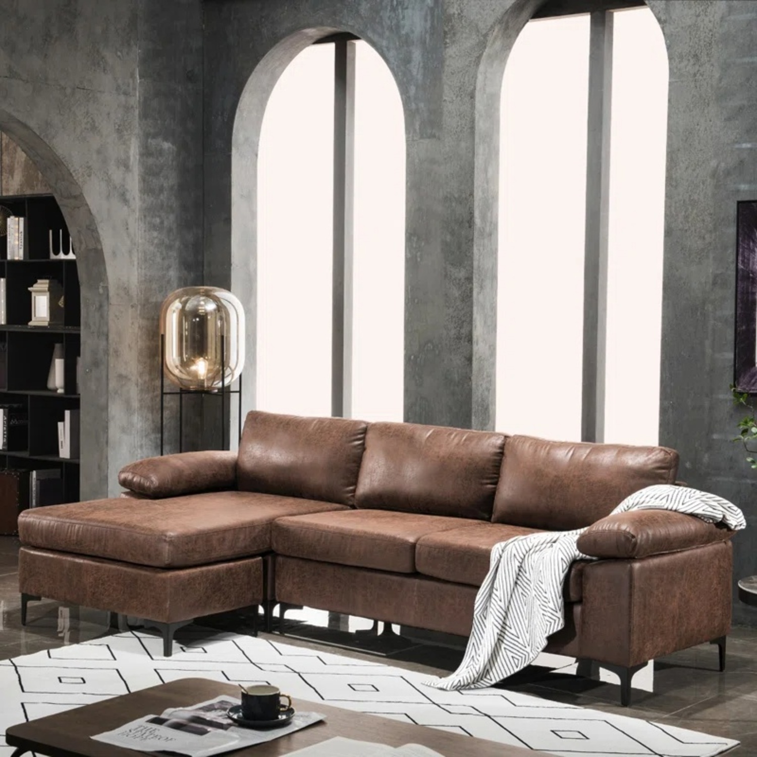 Brevick 2 Piece Faux Leather Sectional - image-5