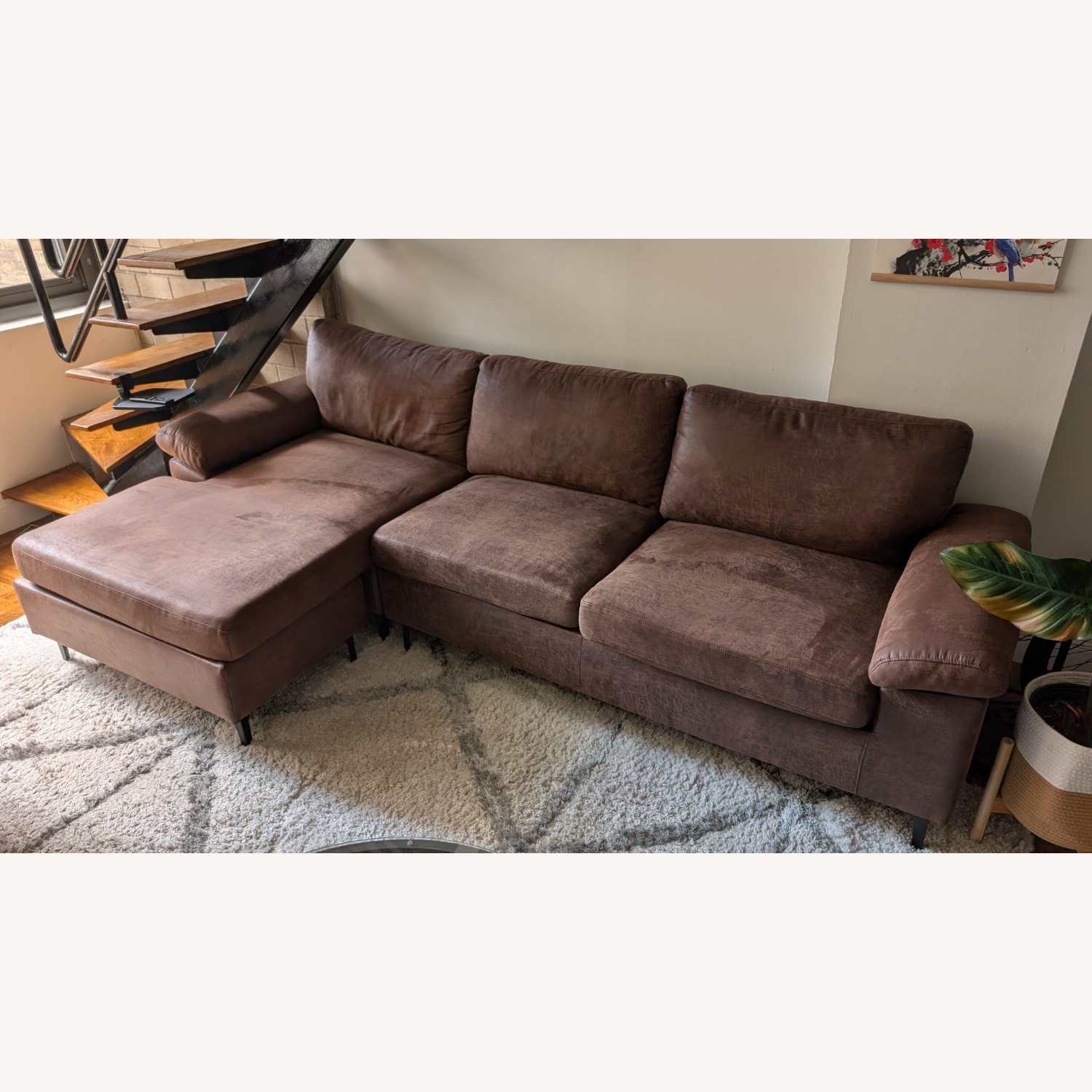 Brevick 2 Piece Faux Leather Sectional - image-1