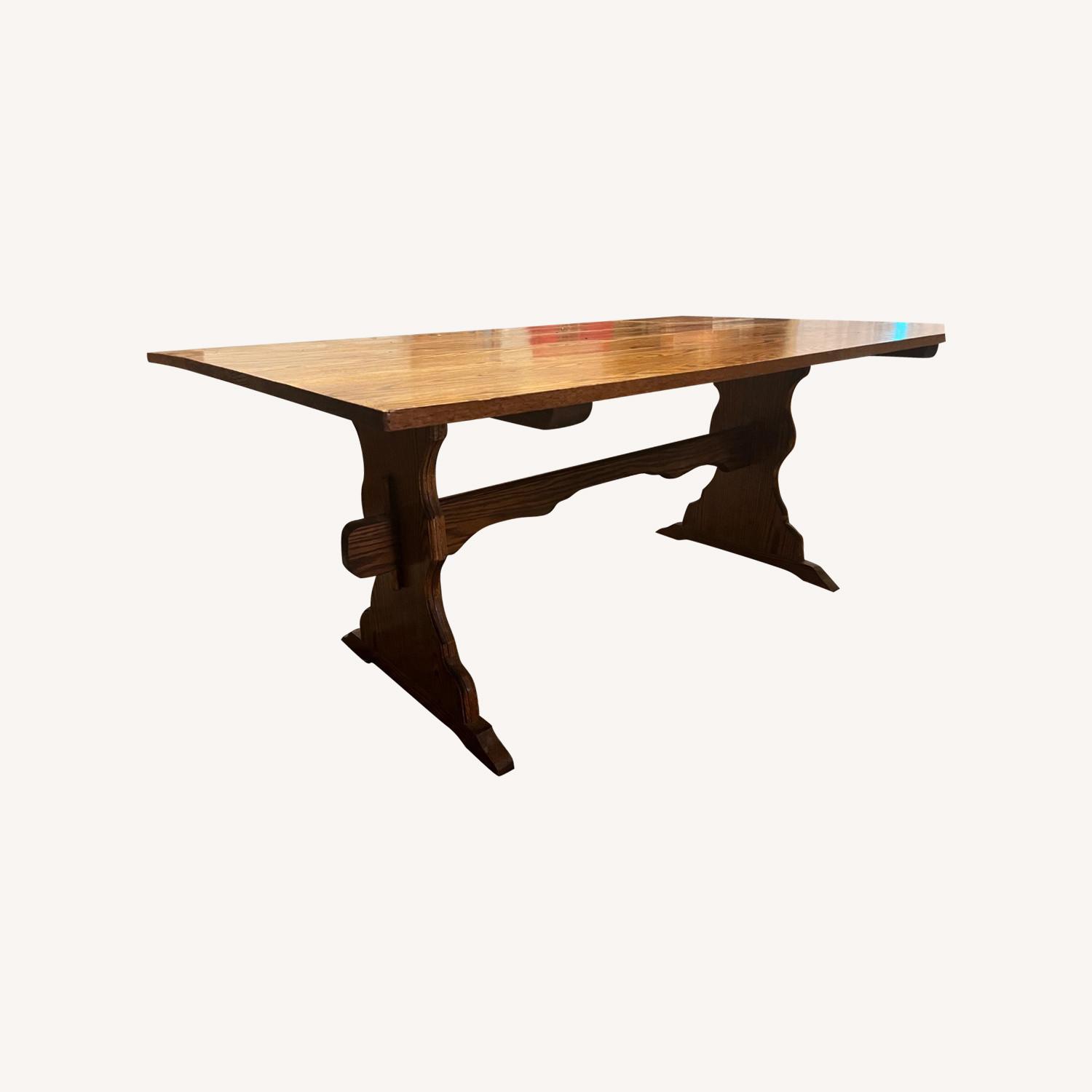 Antique Oak Dining Table - image-0