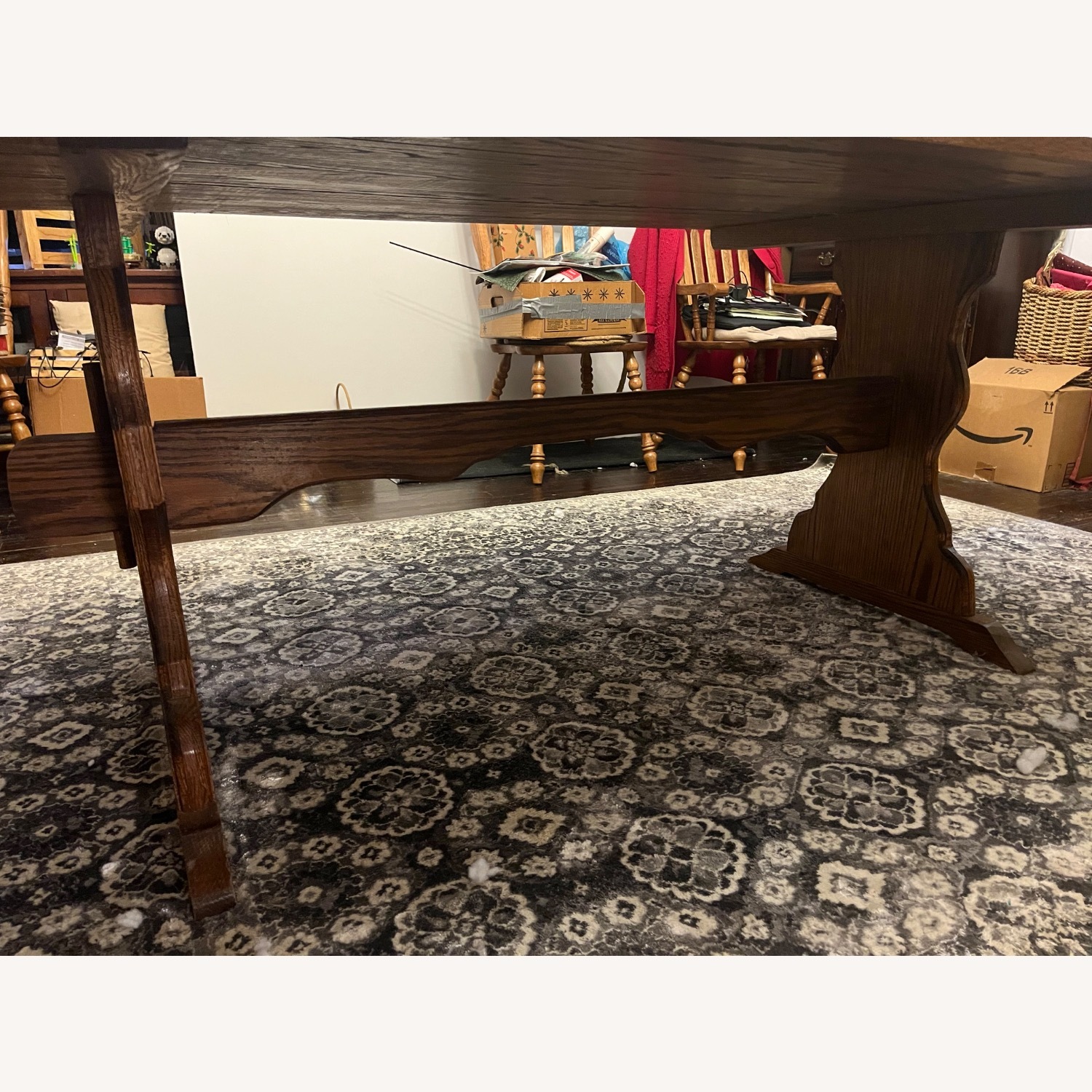 Antique Oak Dining Table - image-3