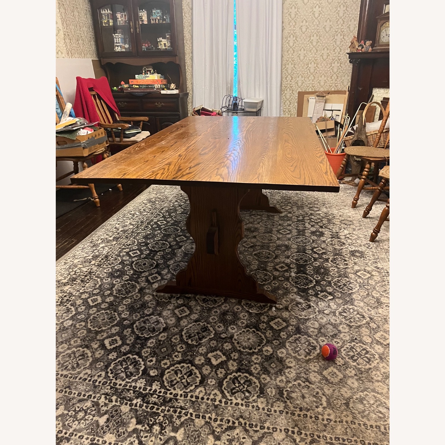 Antique Oak Dining Table - image-1