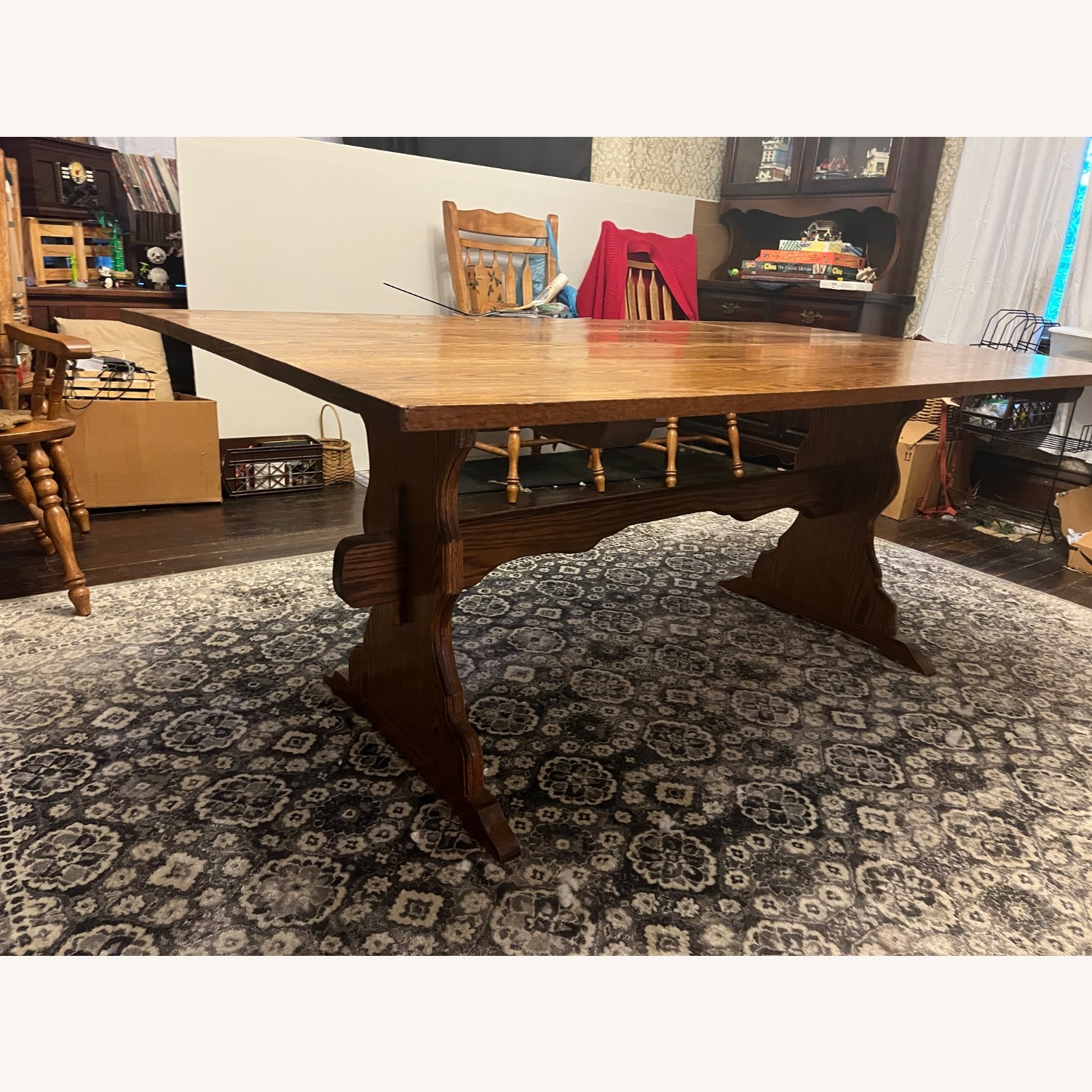 Antique Oak Dining Table - image-2