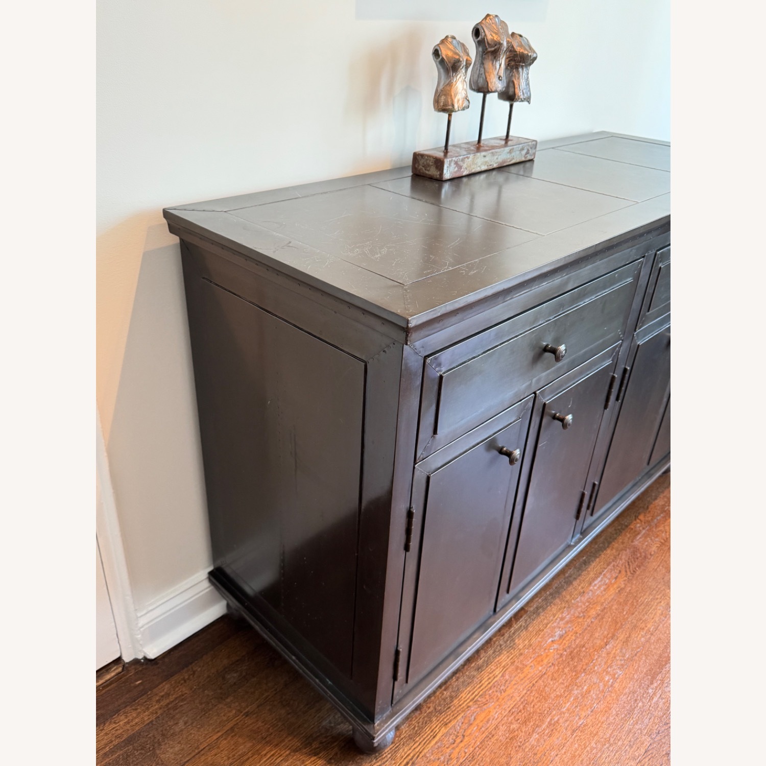 RH Annecy Gray/Green Metal Finished Dresser  - image-2