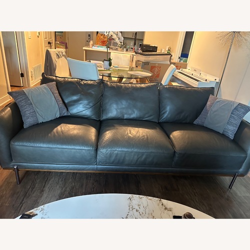 Used Modani Gray Leather Sofa  for sale on AptDeco