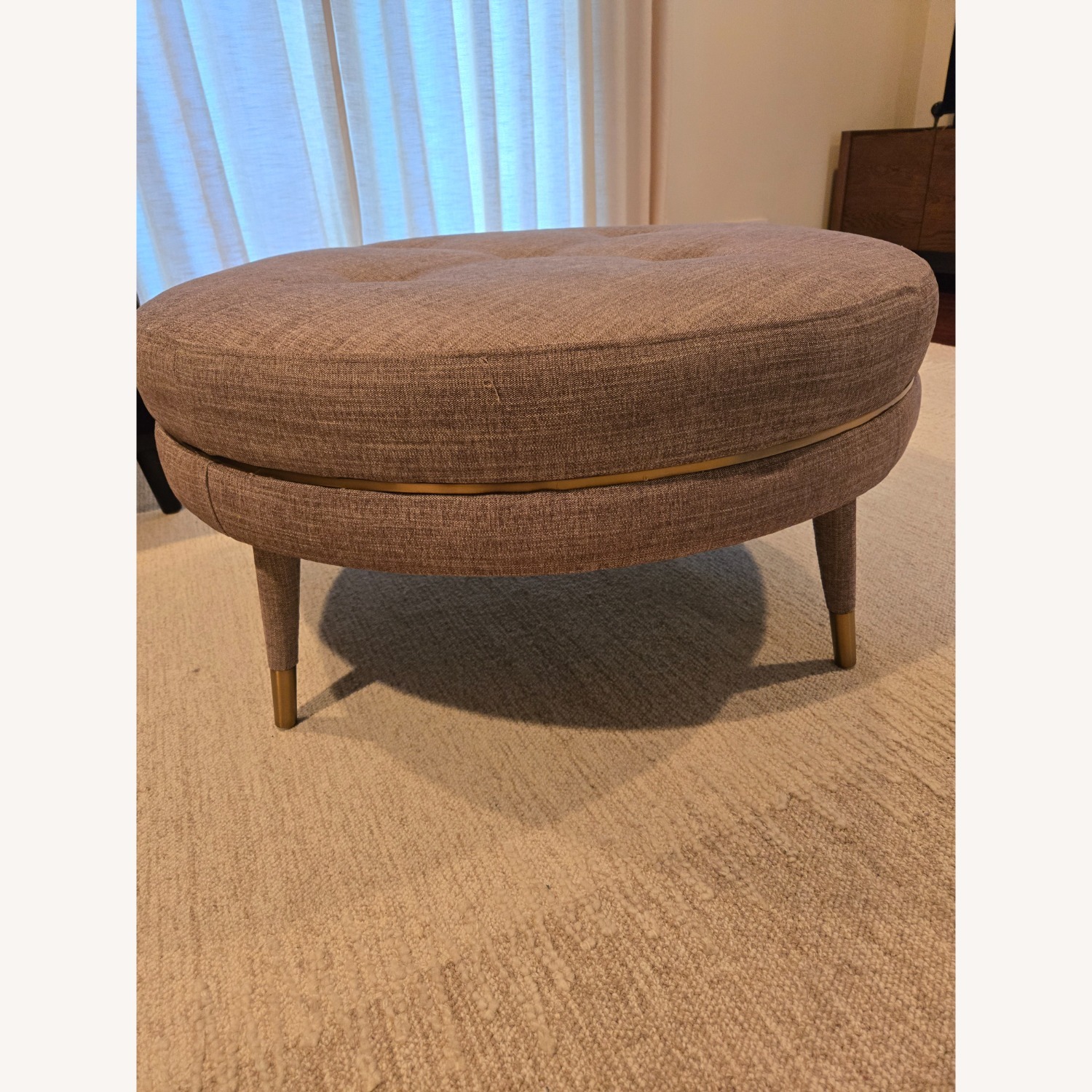 Round Uttermost Fabric Coffee Table / Ottoman - image-3