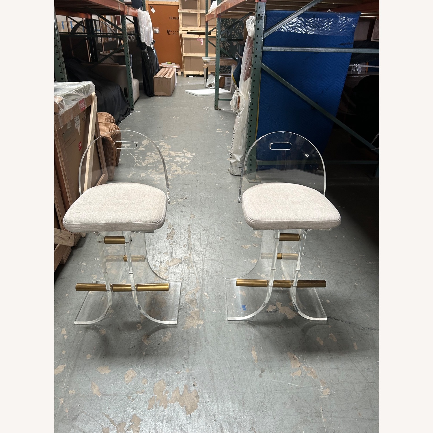 Charles Hollis Jones Lucite Brass Waterfall Design - image-5