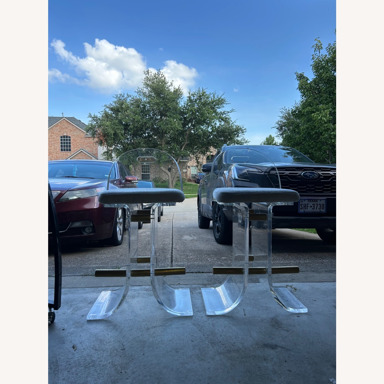 Charles Hollis Jones Lucite Brass Waterfall Design - image-2