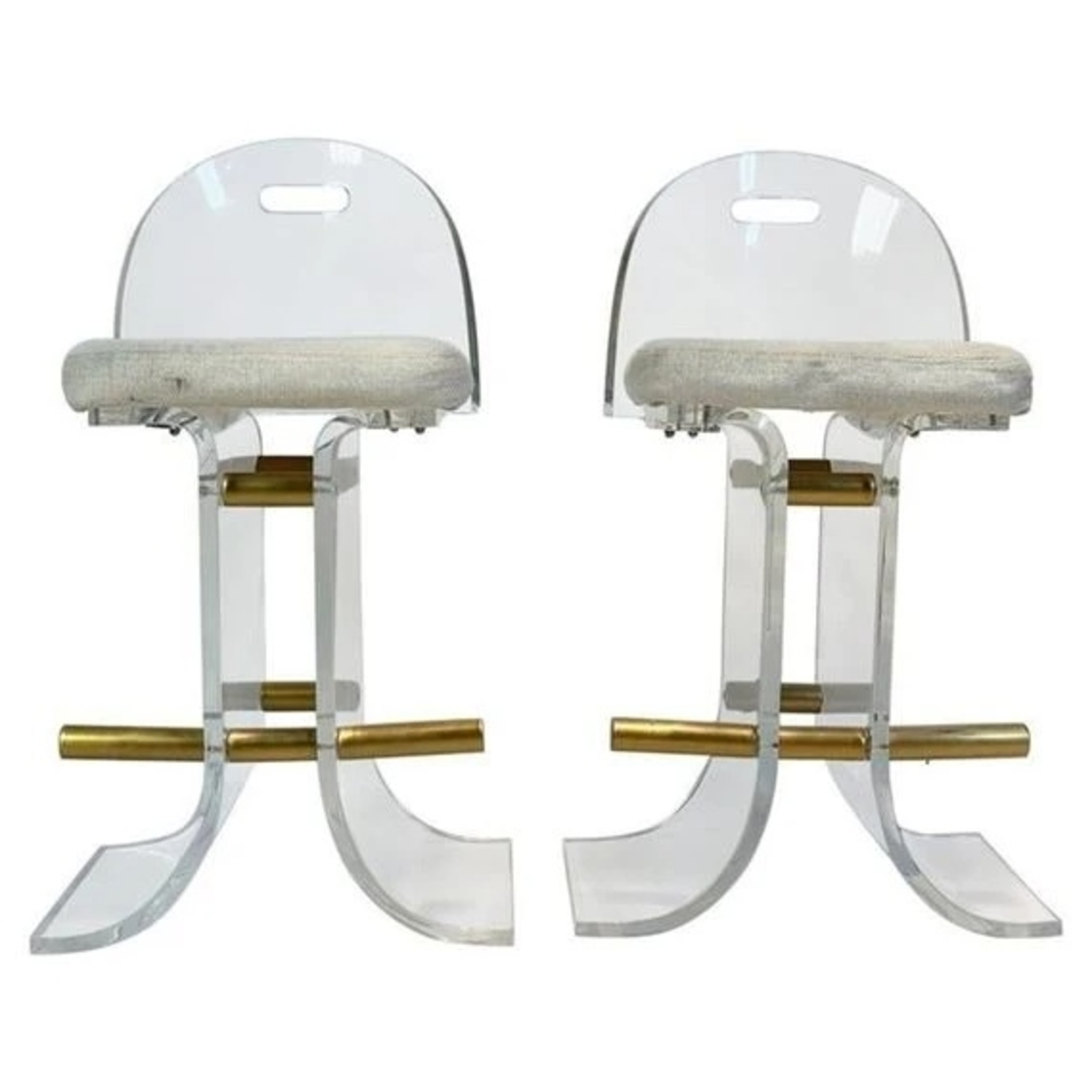 Charles Hollis Jones Lucite Brass Waterfall Design - image-7