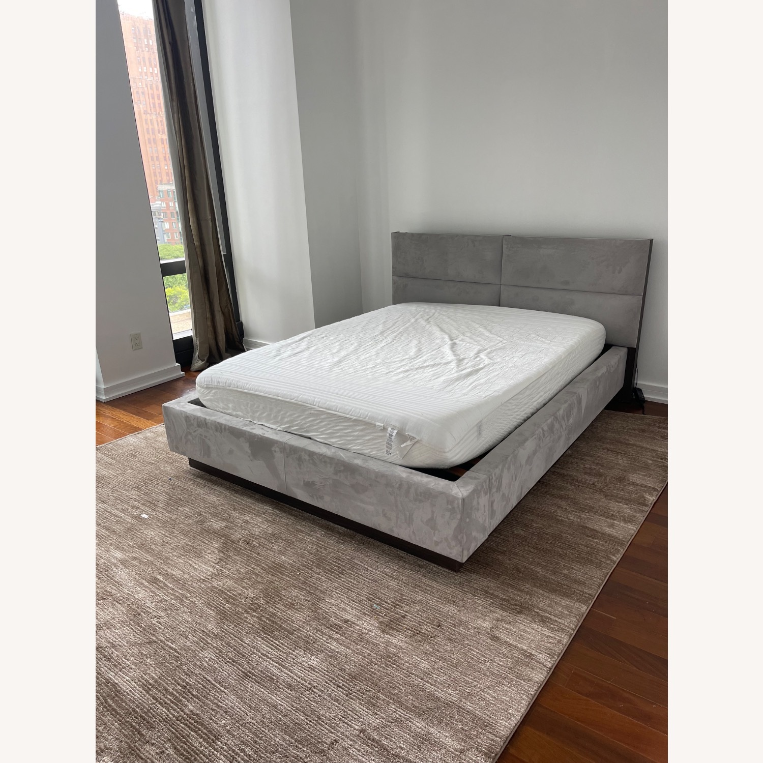 Lazzoni Instanbul Queen Bed - Storage, Light Grey - image-1