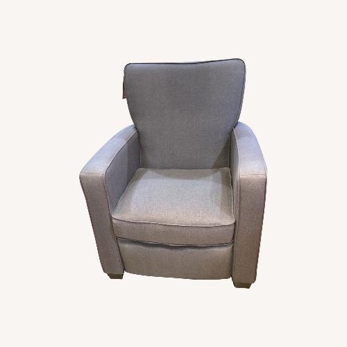 Used Contemporary Upholstered Herringbone Pattern Chair for sale on AptDeco