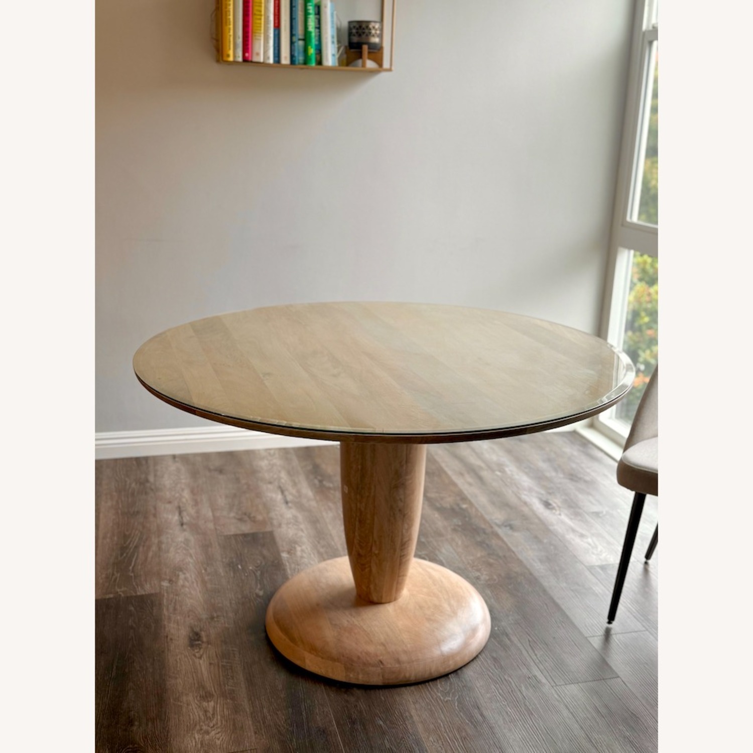 West Elm Winona Dining Table and Glass Cover - image-1
