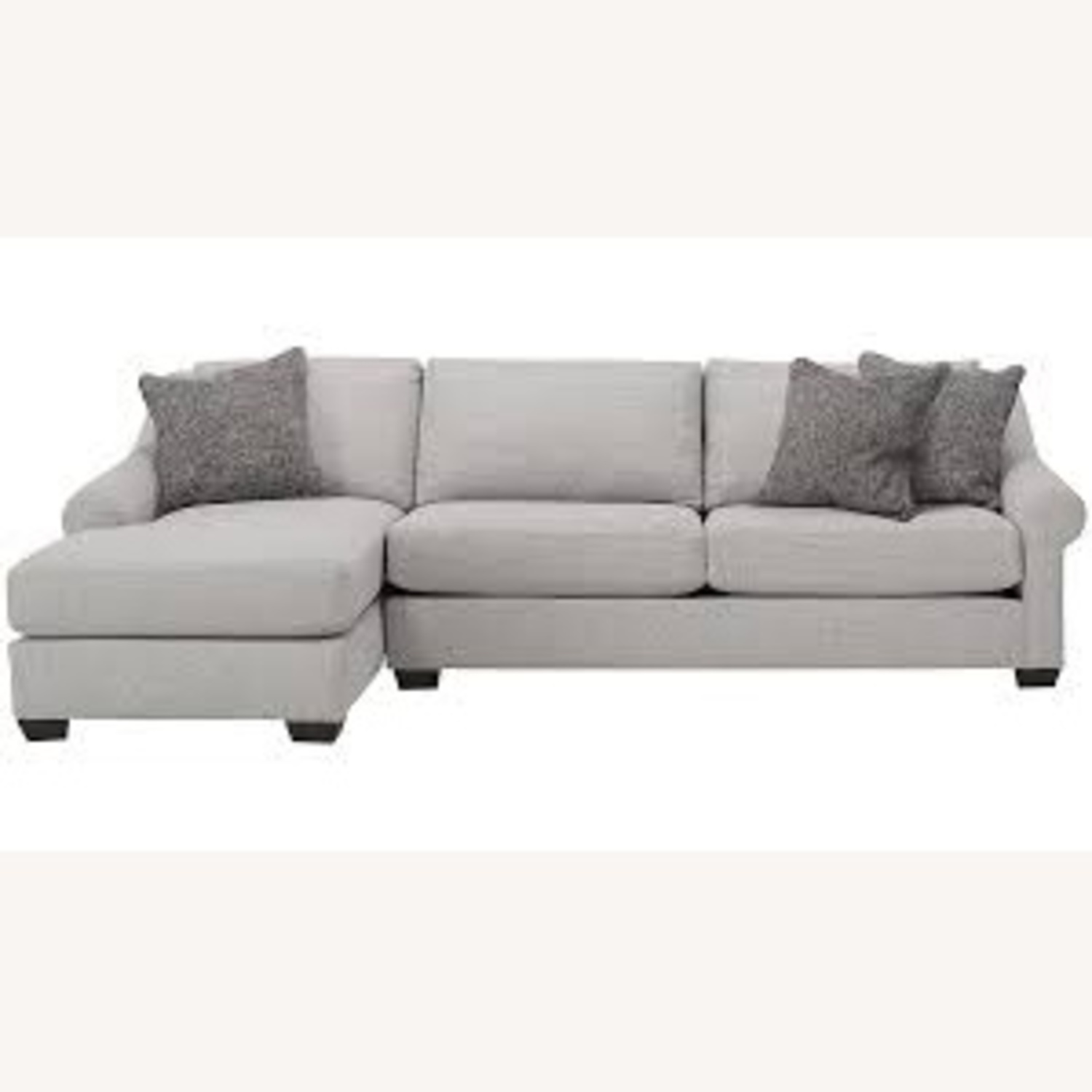 Raymour & Flanigan Light Gray Sectional Sofa - image-4
