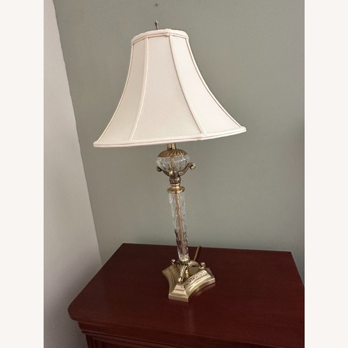 Used Clear Glass and Gold Finish Lamps for sale on AptDeco