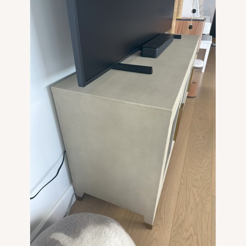 Used RH Graydon Shagreen Glass 4-Door Sideboard for sale on AptDeco