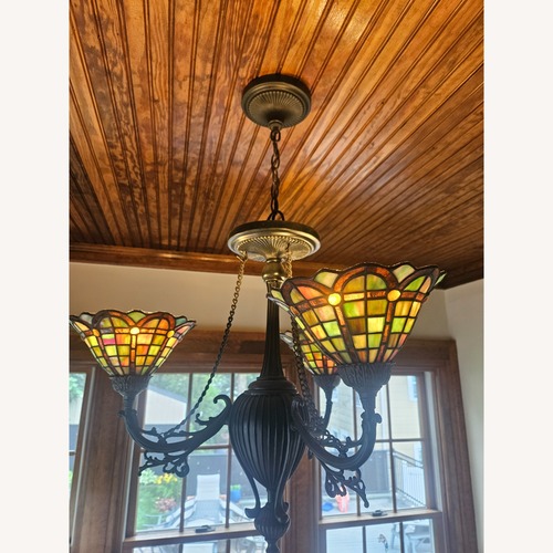 Used Stained Glass Chandelier  for sale on AptDeco