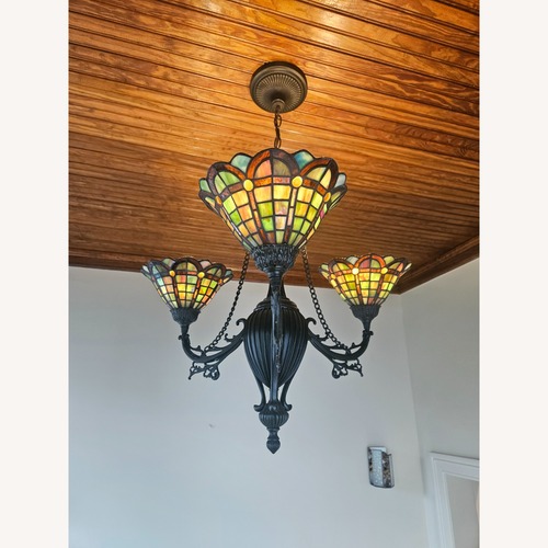 Used Stained Glass Chandelier for sale on AptDeco
