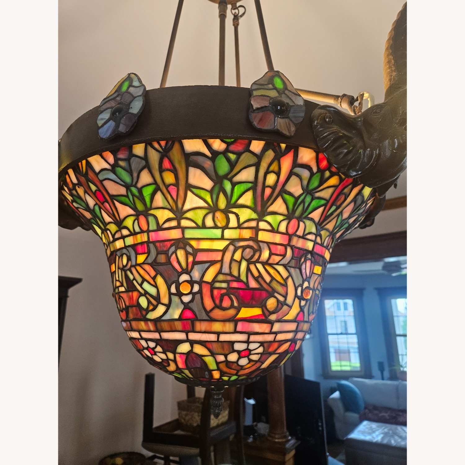 Stained Glass Chandelier - image-0