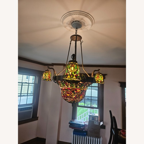 Used Stained Glass Chandelier  for sale on AptDeco