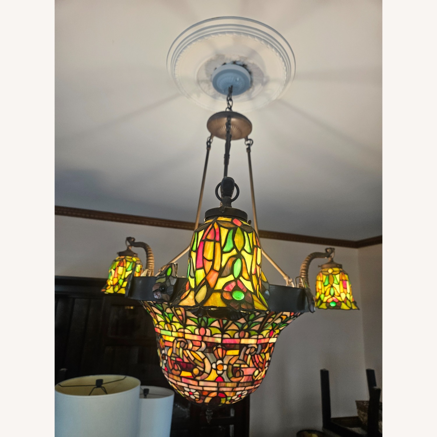 Stained Glass Chandelier - image-3