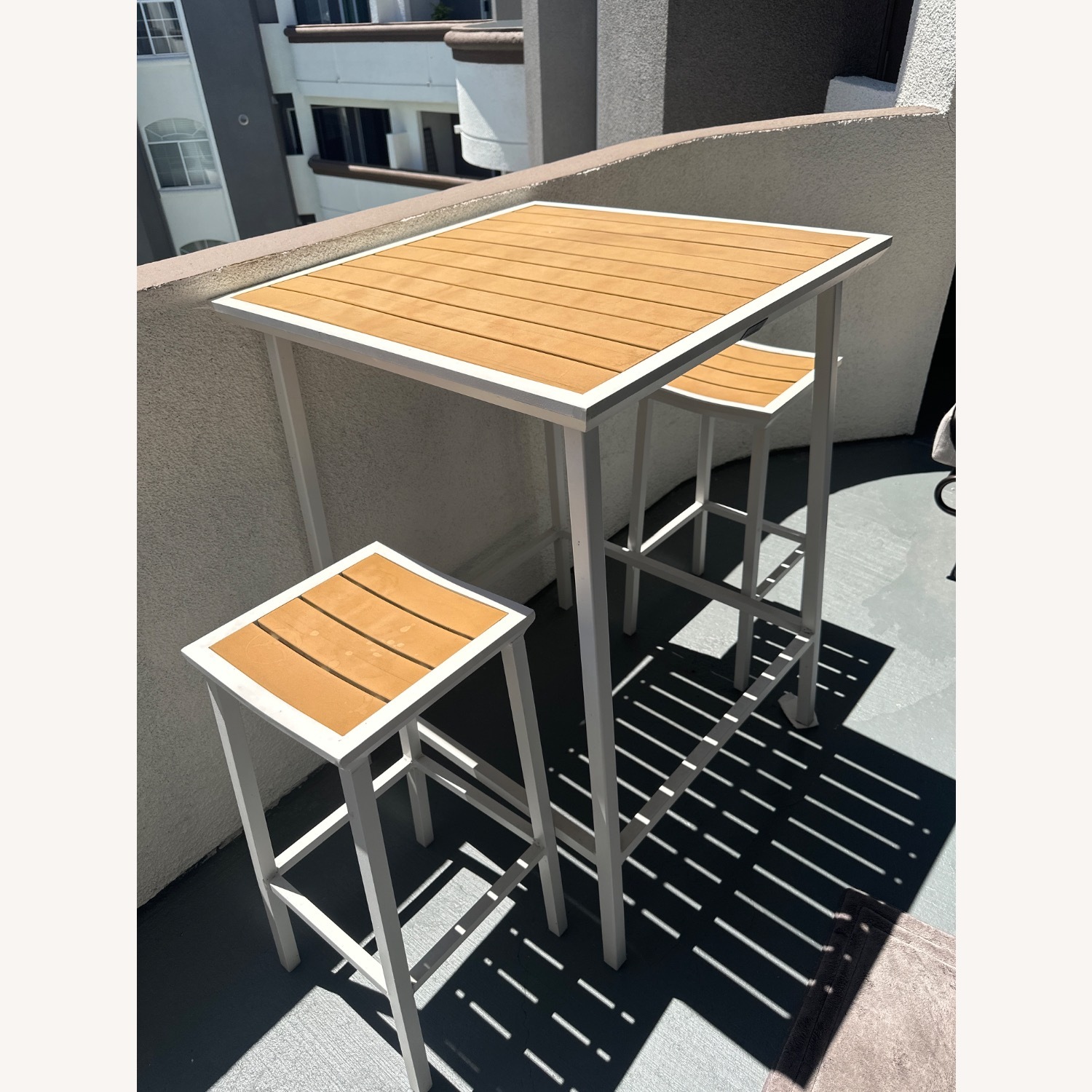 Outdoor Table & 2 Stools - image-2