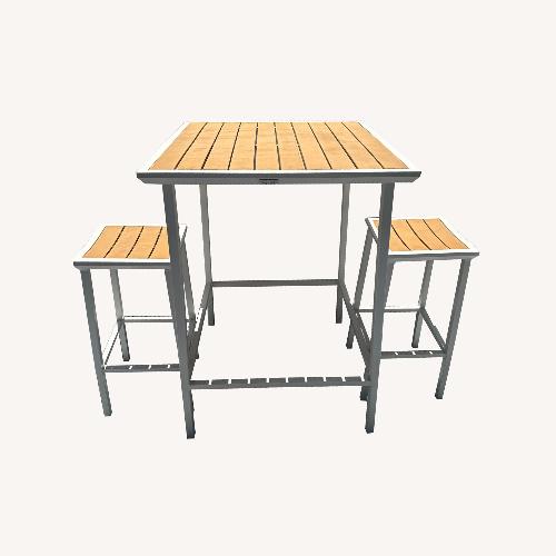 Used Outdoor Table & 2 Stools for sale on AptDeco