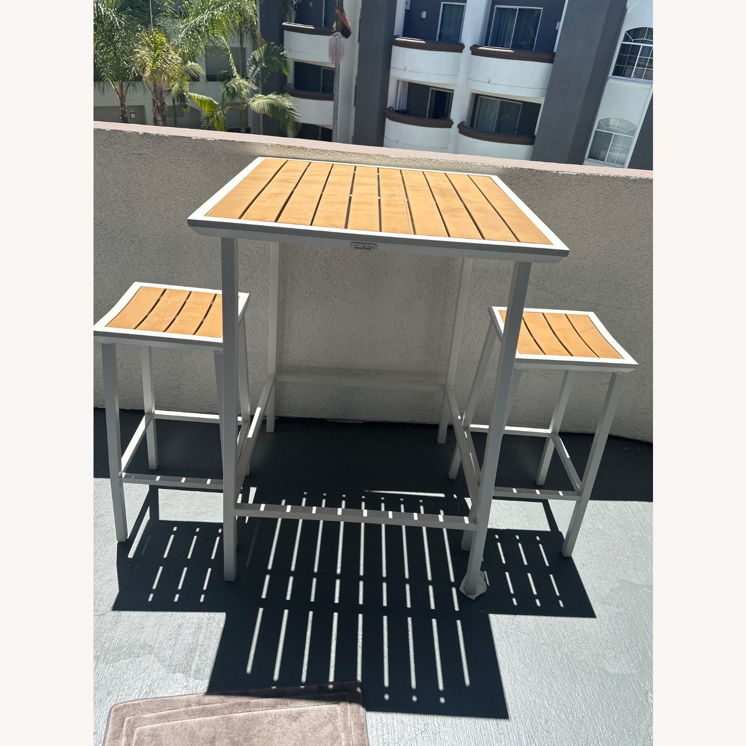 Outdoor Table & 2 Stools - image-1