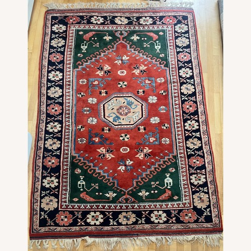 Used Authentic Karabagh Hand-knotted Wool Area Rug for sale on AptDeco