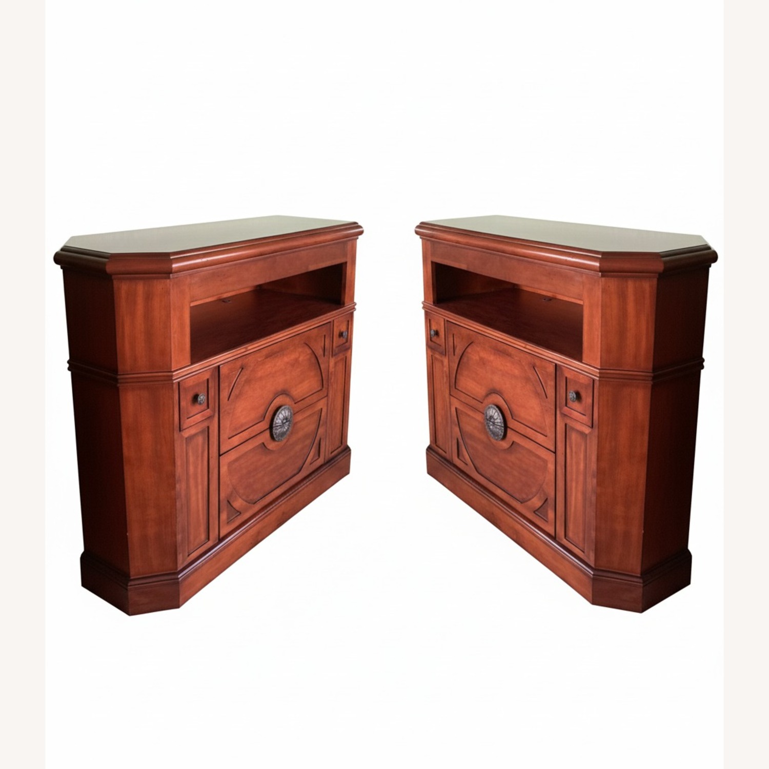 Elegant Custom Wood Entertainment Center/Wall Unit - image-0