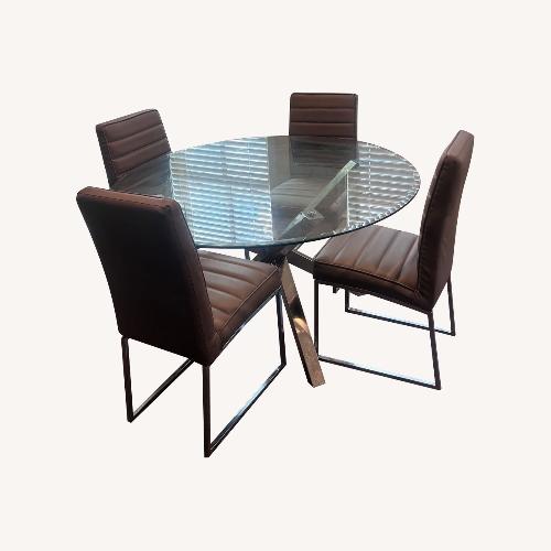 Used Glass Dining Room Table for sale on AptDeco