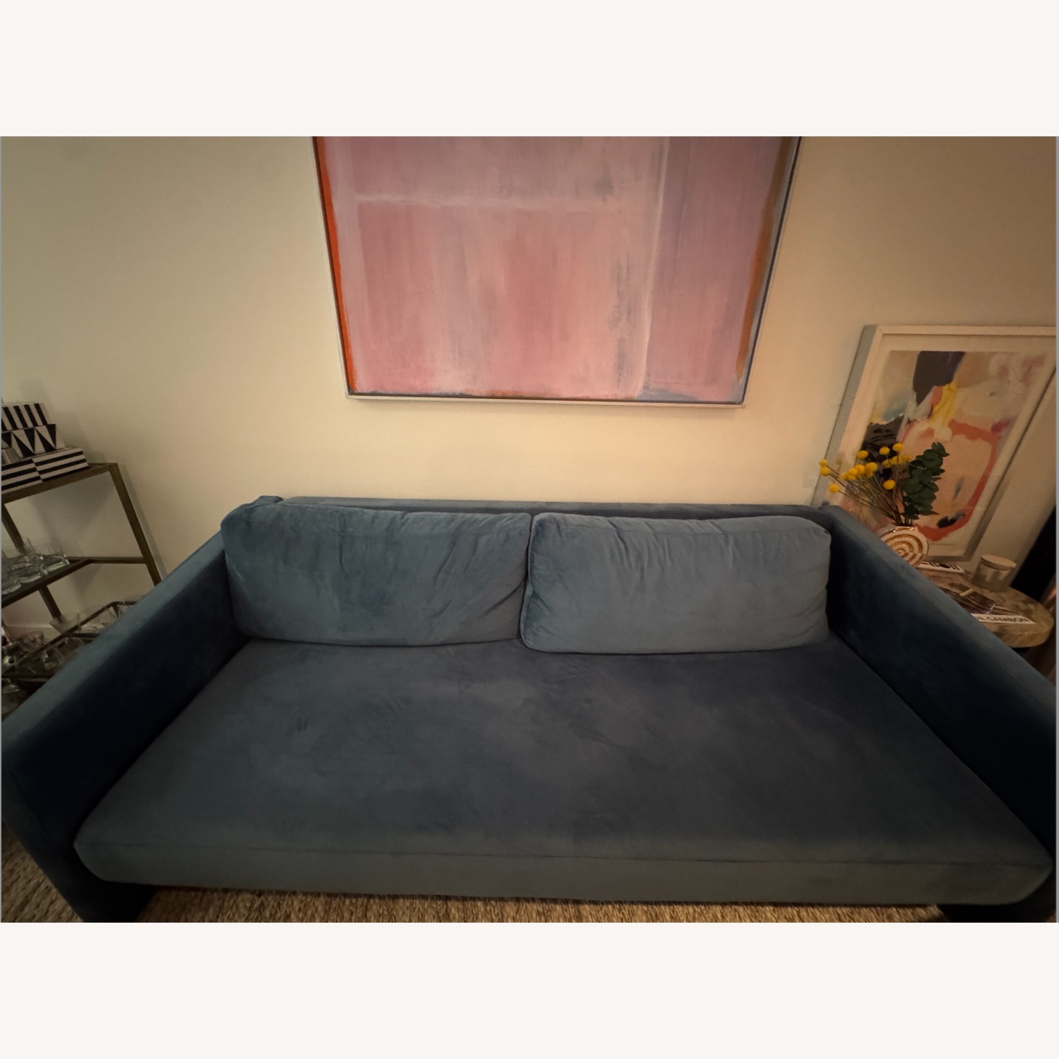 Rove Concepts Blue Sleeper Futon - image-1