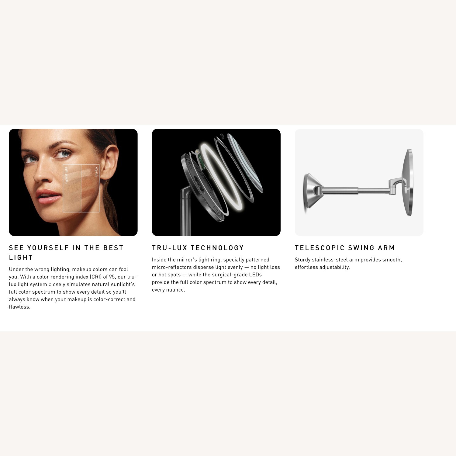 SimpleHuman Hard-Wired Wall Mount Sensor Mirror - image-4