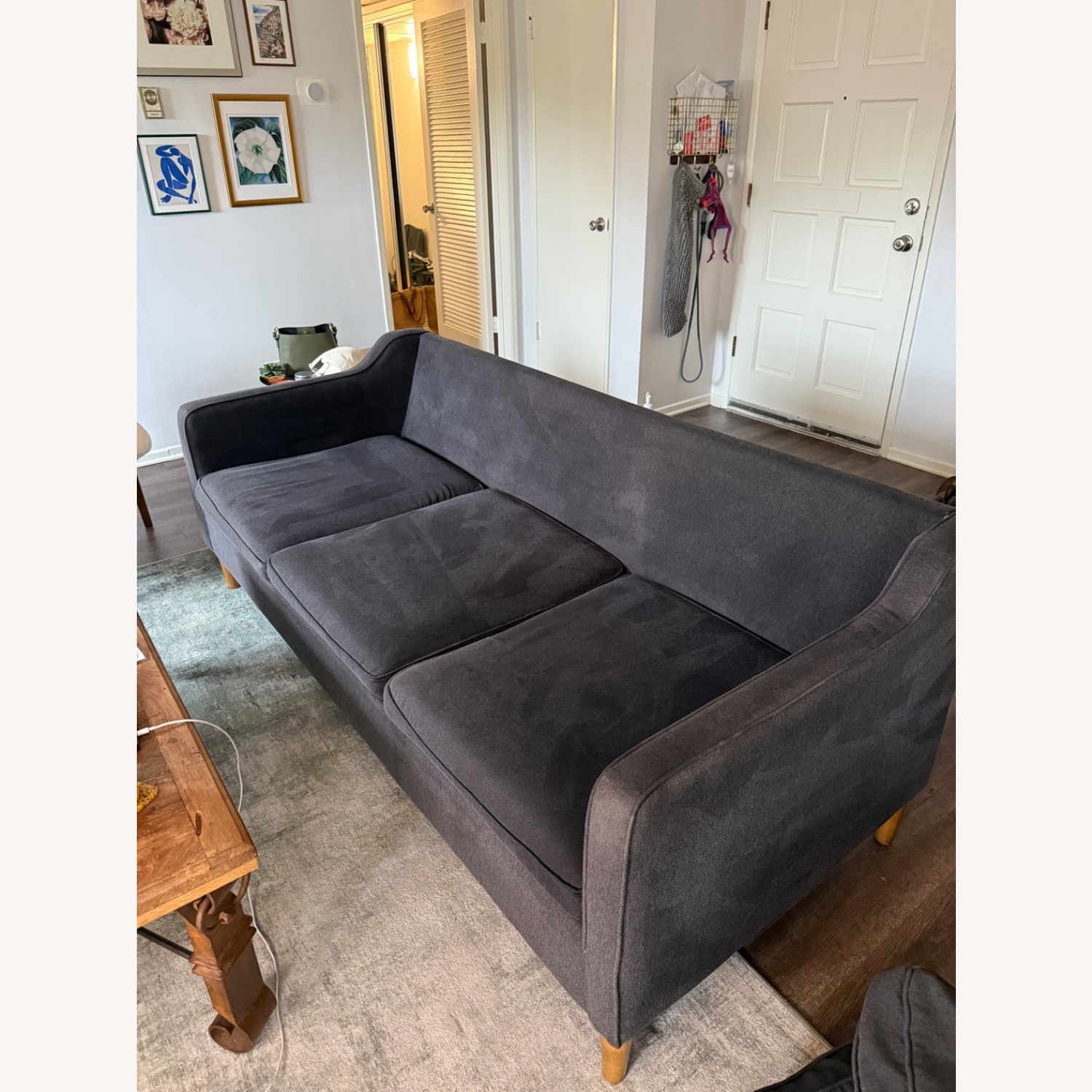 West Elm Dark Gray Hamilton Sofa (81”) - image-6